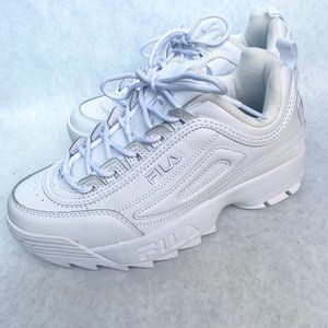 fila disruptor 2 mono white
